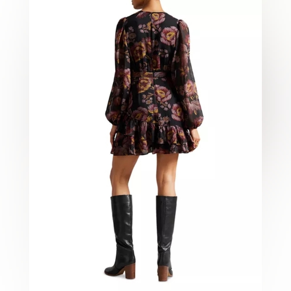 Piara Ruffle Asymmetric Mini Dress - Picture 3 of 13